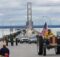 Mackinac Bridge Crossing by tractor