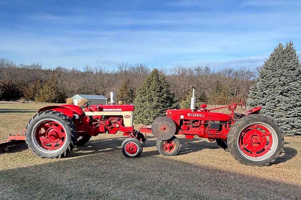 Farmall H and Farmall 340 tractors